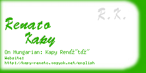renato kapy business card